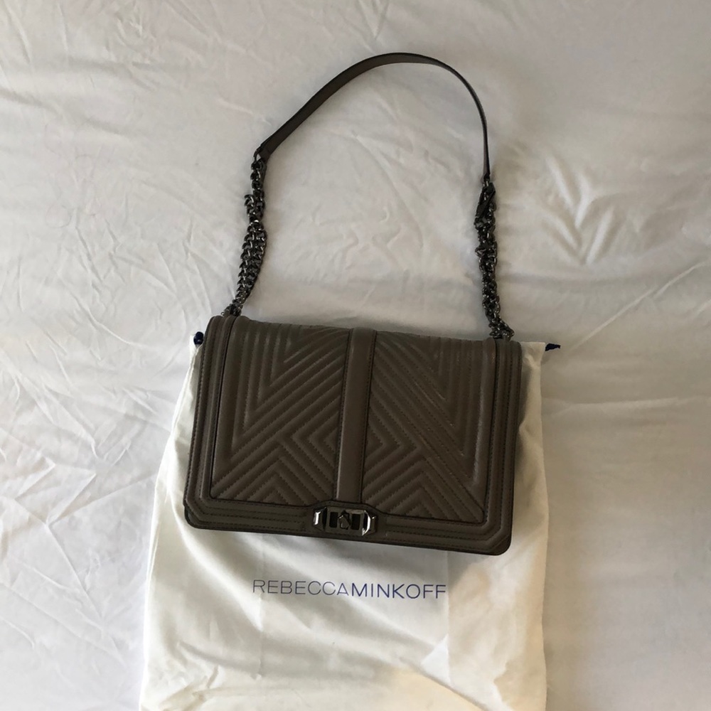 Rebecca minkoff geometric jumbo love crossbody